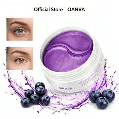 [NEW] OANVA Blueberry Caffeine Hydrogel Eye Mask Pack, Gentle Daily Eye Patches with Blueberry Extract & Caffeine, Moisturizing Hydrate for Sensitive Skin, Depuffs, Brightens Dark Circles, Smoothing Fine Lines (30 Pairs)